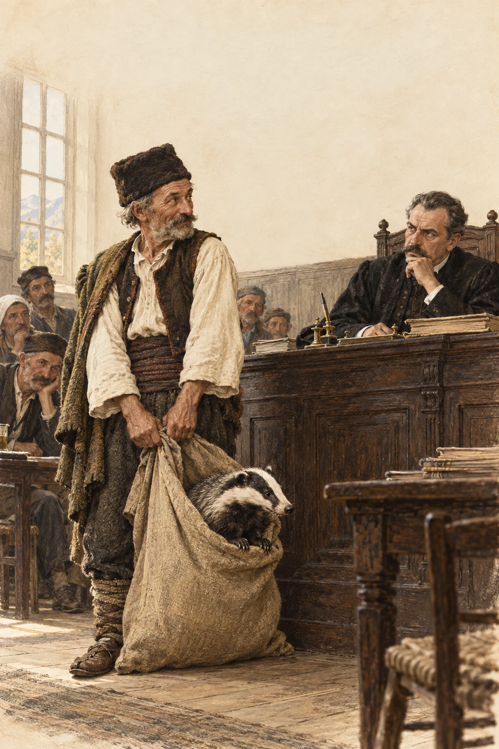 Book cover: The Badger Before the Court — Petar Kočić