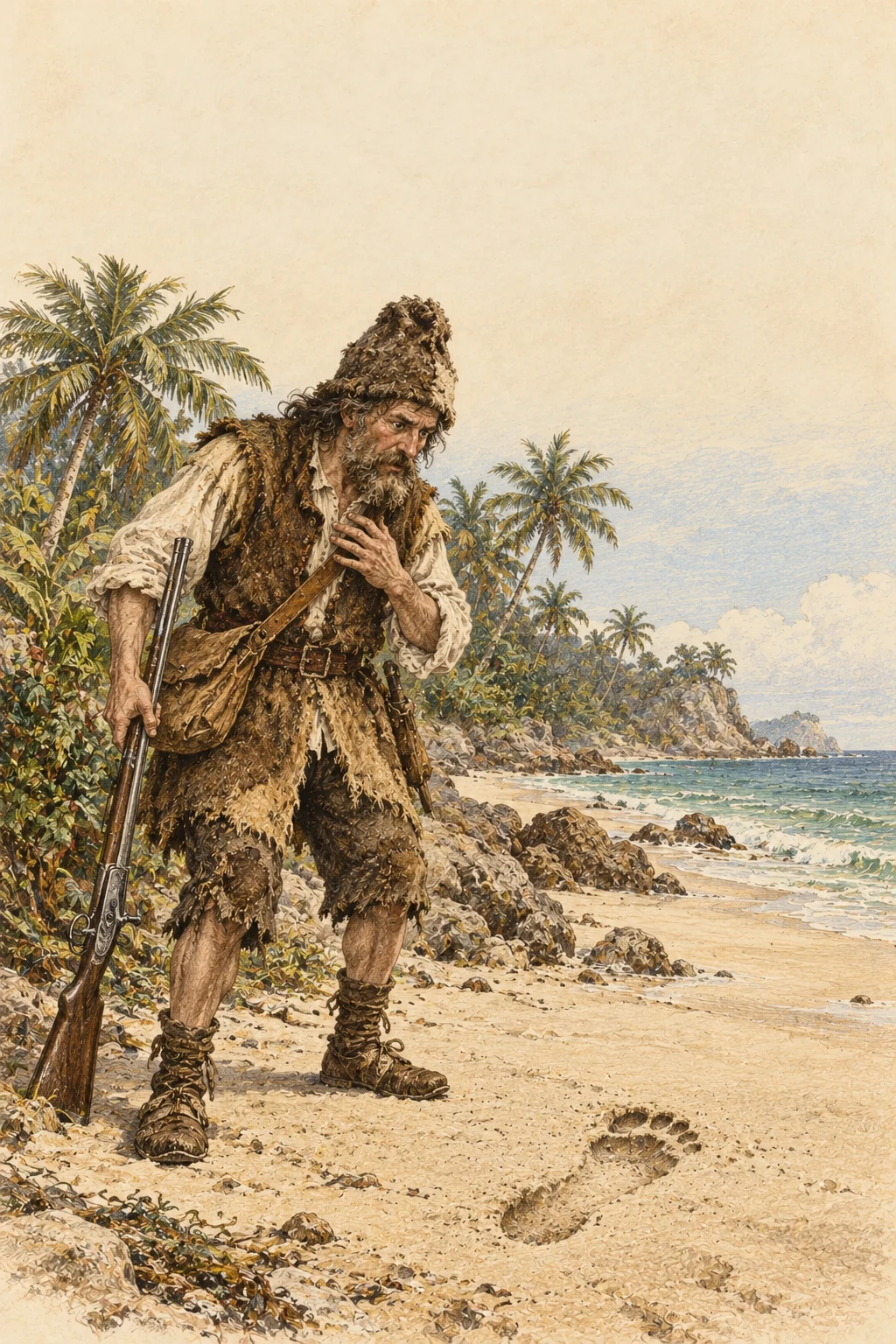 Book cover: Robinson Crusoe — Daniel Defoe