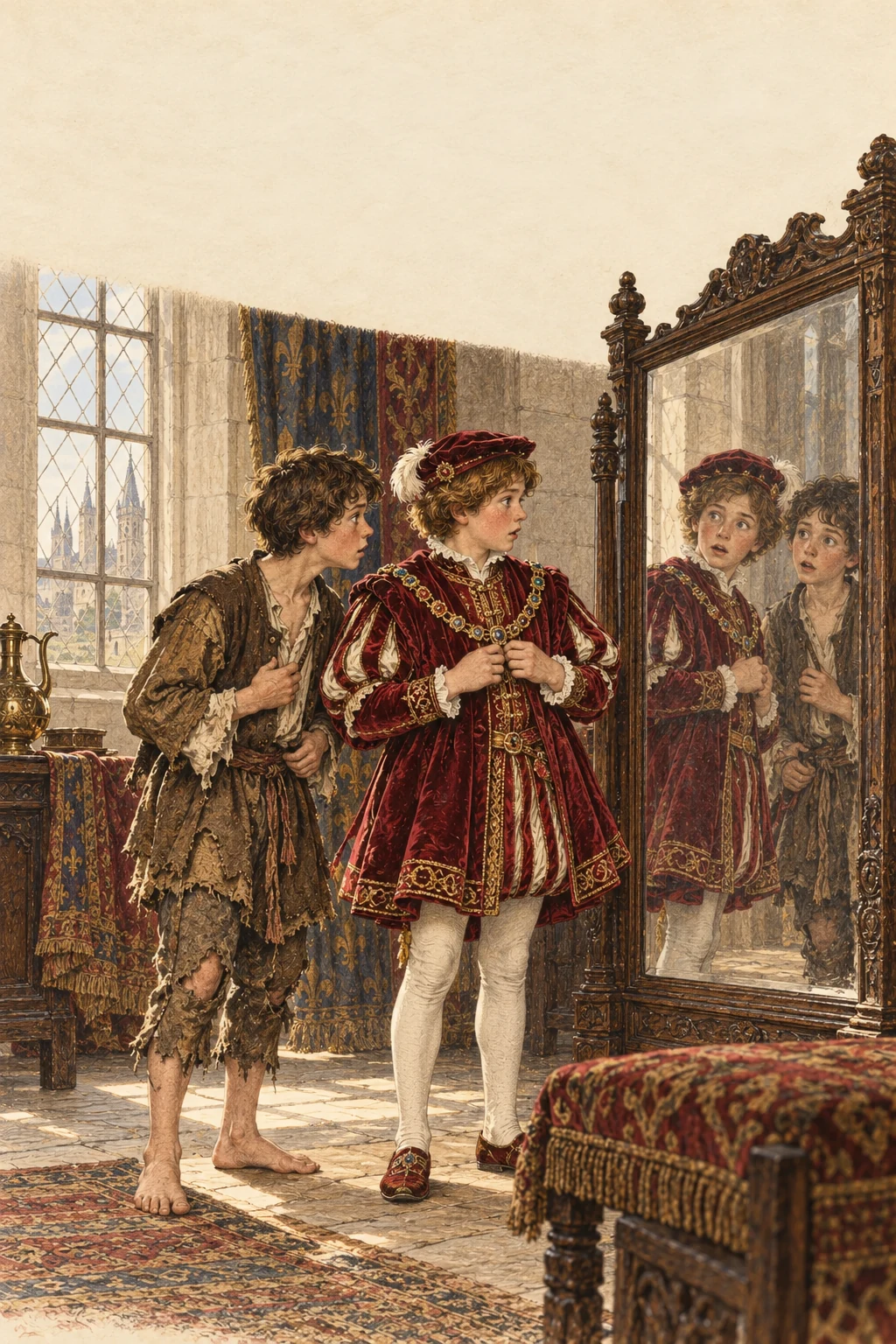 Book cover: The Prince and the Pauper — Mark Twain