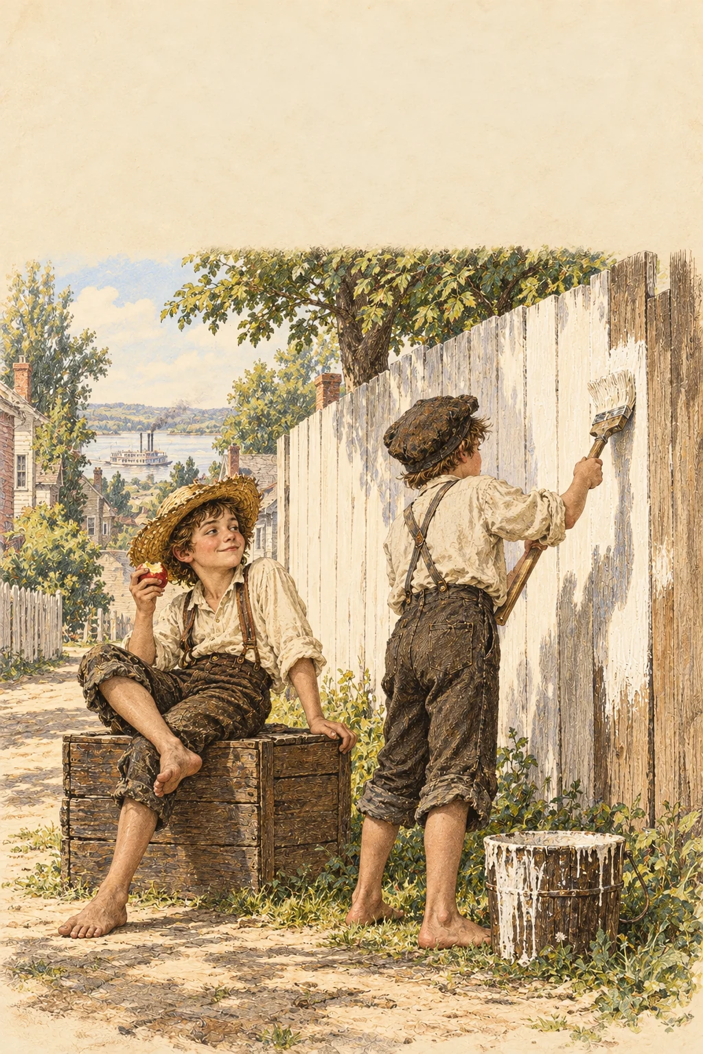 Book cover: The Adventures of Tom Sawyer — Mark Twain