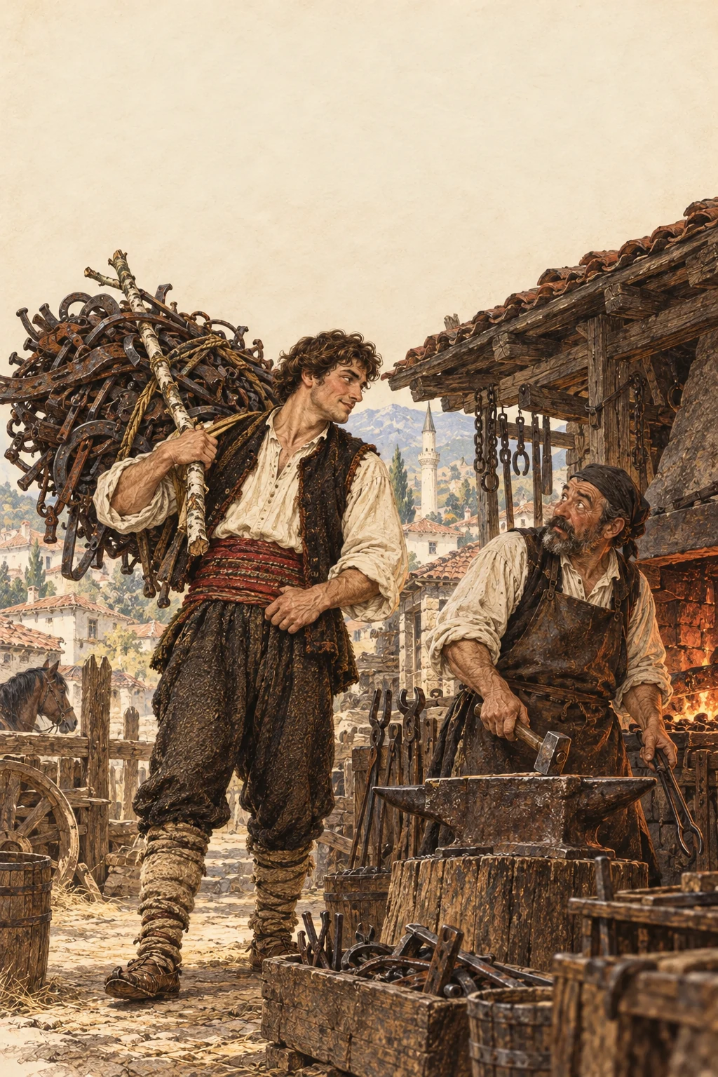 Book cover: Serbian Folk-Lore — Vuk Stefanović Karadžić and Serbian and Bosnian traditional storytellers