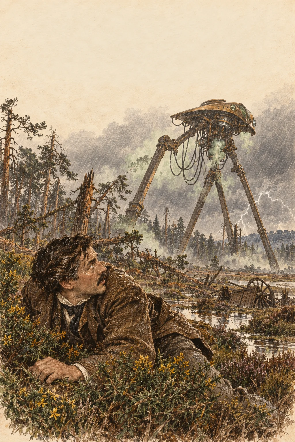 Book cover: The War of the Worlds — H. G. Wells
