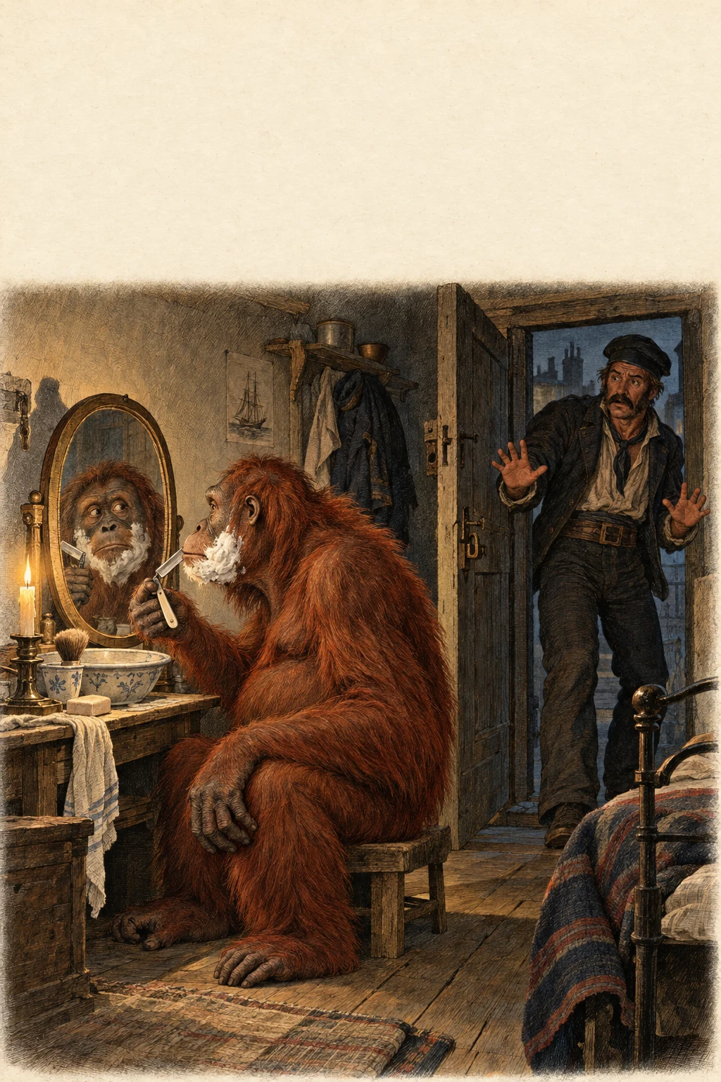Korica knjige: Ubistva u Ulici Morgue — Edgar Allan Poe