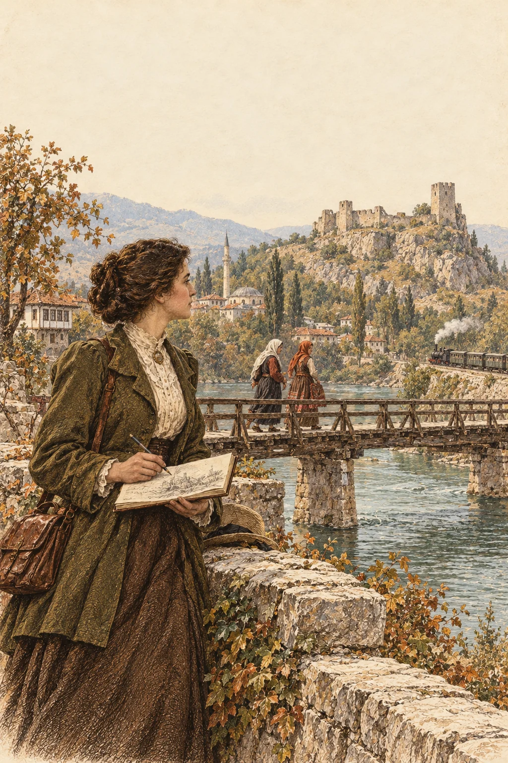 Kitap kapağı: Bosna’dan Manzaralar — Seçilmiş Bölümler — Milena Preindlsberger-Mrazović